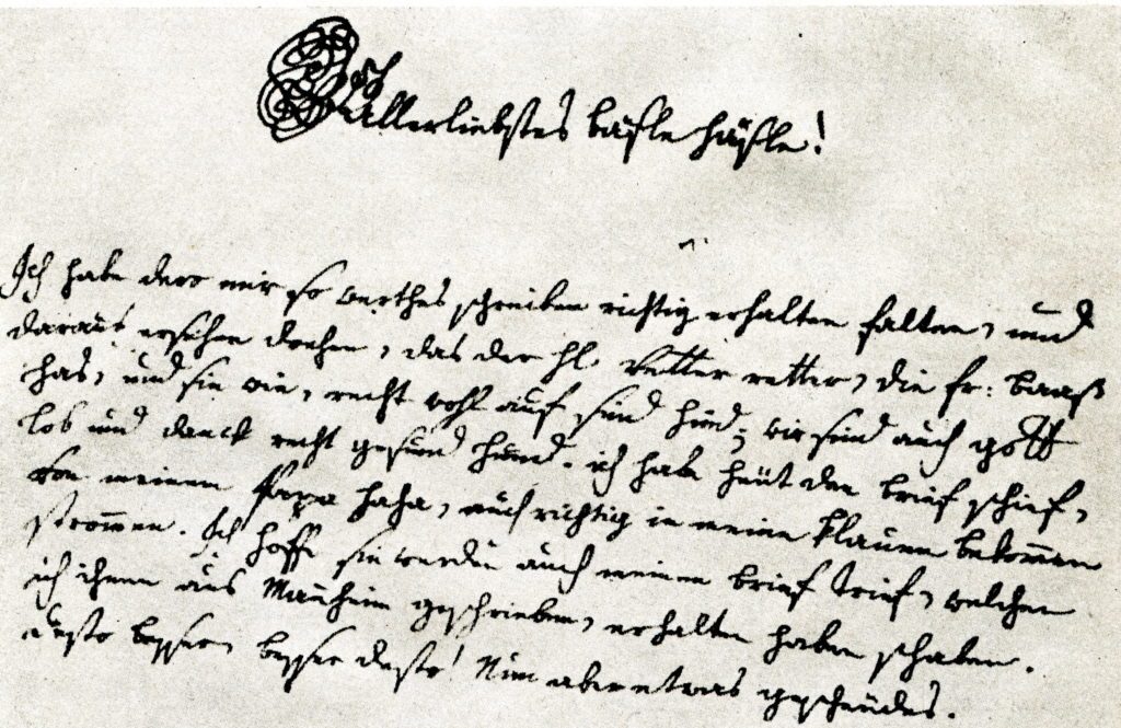 Abbildung eines alten Briefs